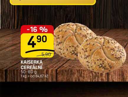 KAISERKA CEREÁLNÍ 50-60 g 