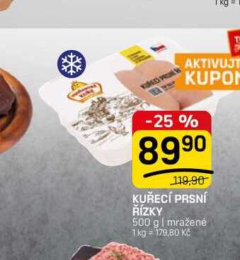 KUŘECÍ PRSNÍ ŘÍZKY 500 g 