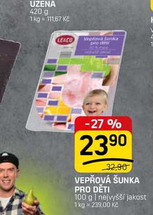 VEPŘOVÁ ŠUNKA PRO DĚTI 100 g