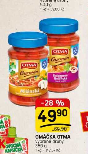 OMÁČKA OTMA vybrané druhy 350 g 