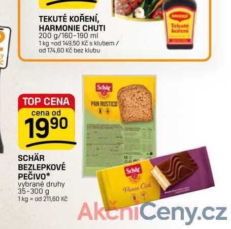 SCHÄR BEZLEPKOVÉ PEČIVO vybrané druhy 35-300 g