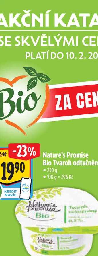 Nature's Promise Bio Tvaroh odtučněný 250 g