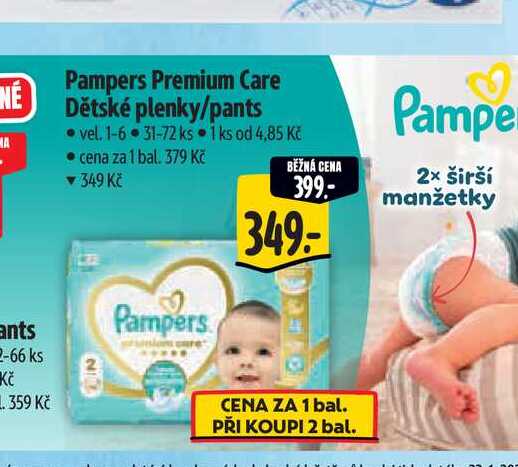   Pampers Premium Care Dětské plenky/pants  vel. 1-6 31-72 ks  