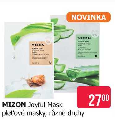 MIZON Joyful Mask pleťové masky, různé druhy 