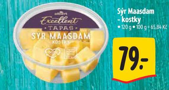   Sýr Maasdam - kostky 120 g 