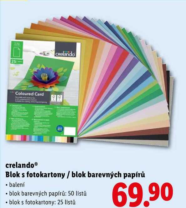 crelando Blok s fotokartony/blok barevných papírů
