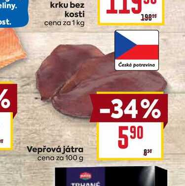 Vepřová játra cena za 100 g