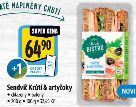 Sendvič Krůtí & artyčoky, 200 g