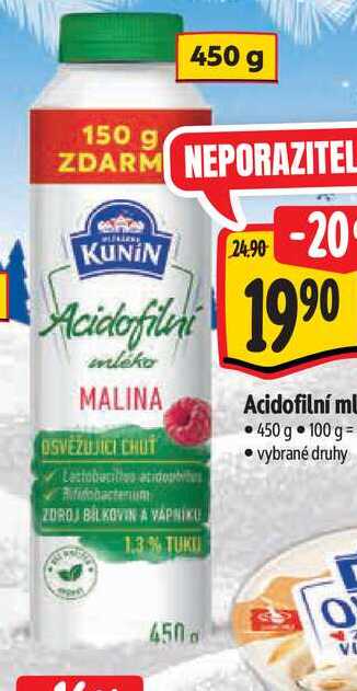 Acidofilní mléko, 450 g