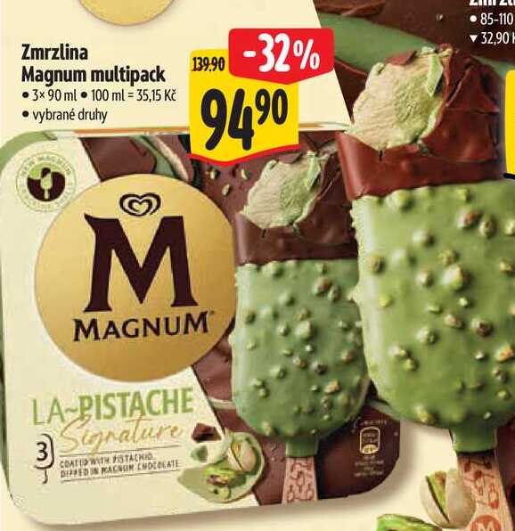 Zmrzlina Magnum multipack, 3x 90ml