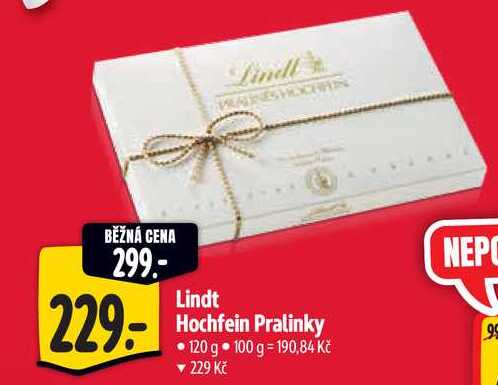 Lindt Hochfein Pralinky, 120 g 