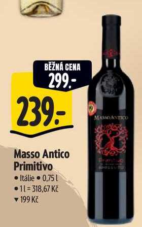 Masso Antico Primitivo, 0,75 l