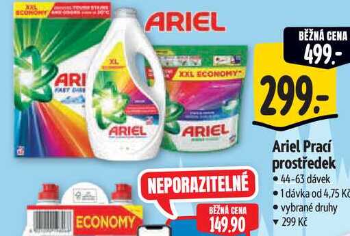 Ariel Prací prostředek, 44-63 dávek