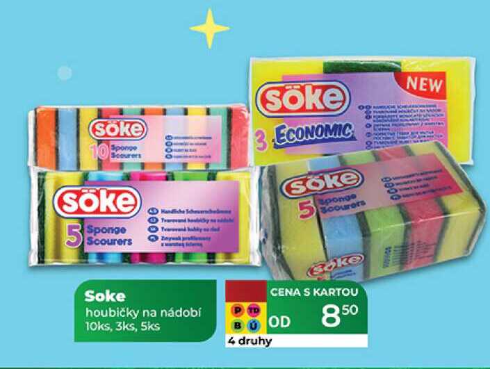 Soke houbičky na nádobí 10ks, 3ks, 5ks