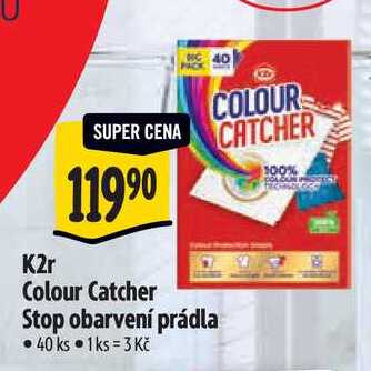 K2r Colour Catcher Stop obarvení prádla, 40 ks