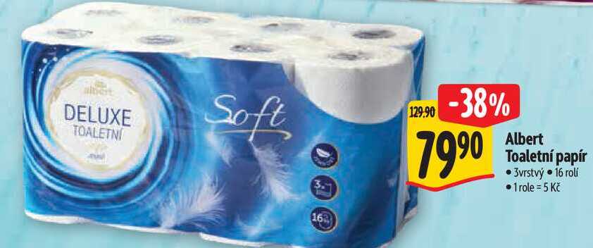 Albert Toaletní papír, 16 rolí 