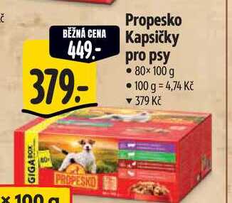 Propesko Kapsičky pro psy, 80x 100 g