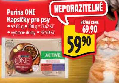 Purina ONE Kapsičky pro psy, 4x 85 g