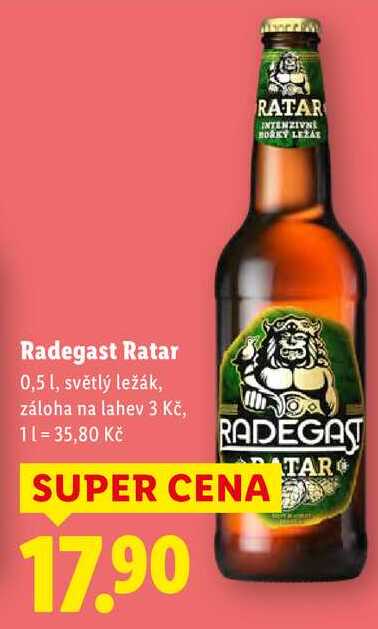 Radegast Ratar, 0,5 l