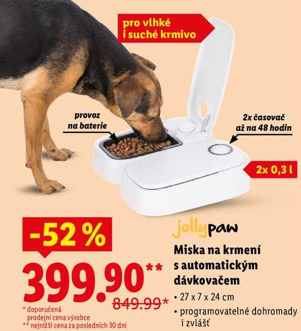 Miska na krmení s automatickým dávkovačem 