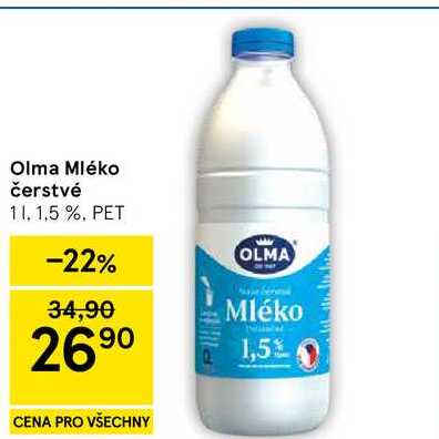 Olma Mléko čerstvé, 1 l 