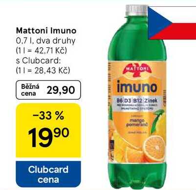 Mattoni Imuno, 0,7 1, dva druhy 