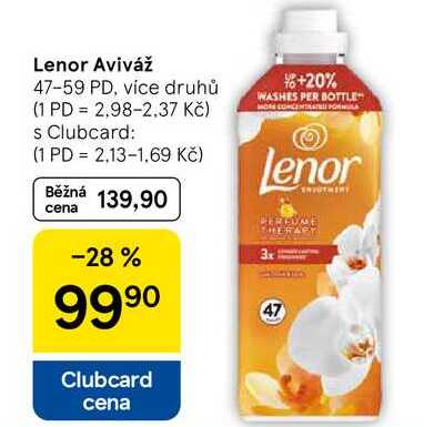 Lenor Aviváž, 47-59 PD, více druhů