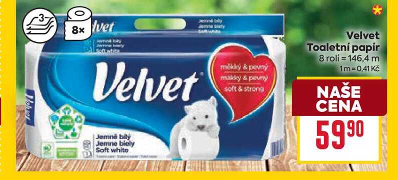 Velvet Toaletní papír 8 rolí