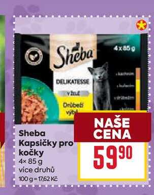 Sheba Kapsičky pro kočky 4x 85 g 
