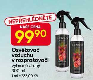 Osvěžovač vzduchu v rozprašovači vybrané druhy 300 ml