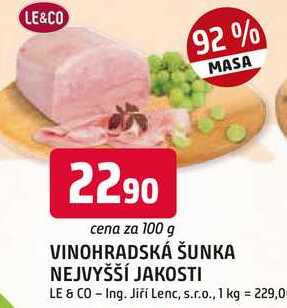 VINOHRADSKÁ ŠUNKA 100g