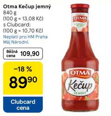 Otma Kečup jemný, 840 g