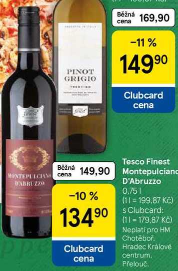 Tesco Finest D'Abruzzo, 0.75 l