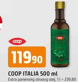 COOP ITALIA 500 ml Extra panenský olivový olej