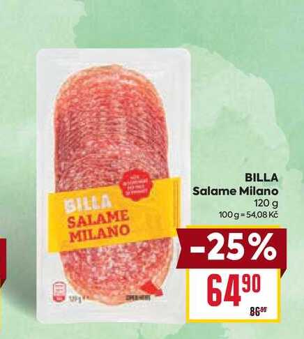 BILLA Salame Milano 120 g