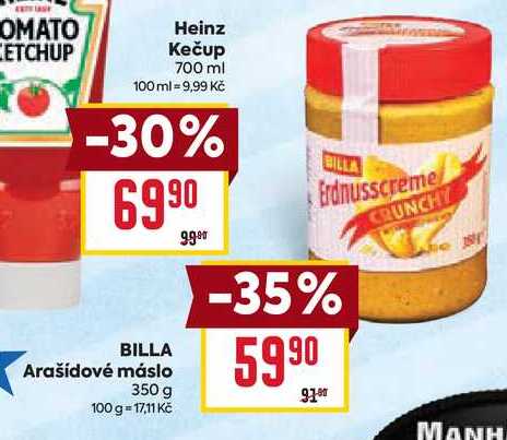 BILLA Arašídové máslo 350 g