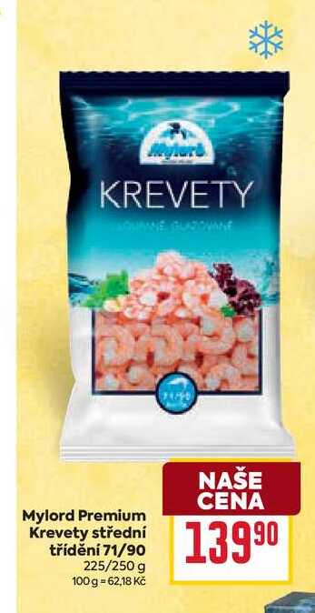 Mylord Premium Krevety střední třídění 71/90 225/250 g