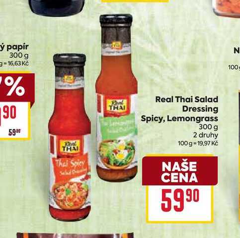 Real Thai Salad Dressing THAI Spicy, Lemongrass 300 g 