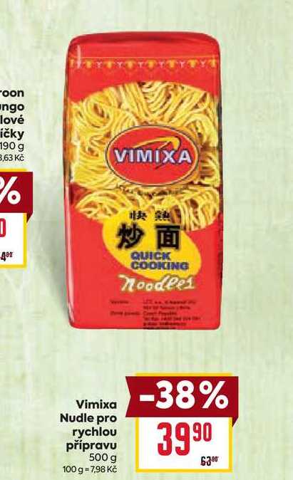 Vimixa Nudle pro rychlou přípravu 500 g 