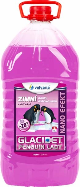 Zimní směs do ostřikovačů Glacidet Penguin Lady -20°C - 4l PET láhev s nano efektem