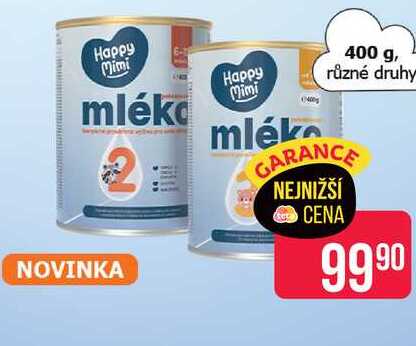Happy Mimi mléko 400 g, různé druhy