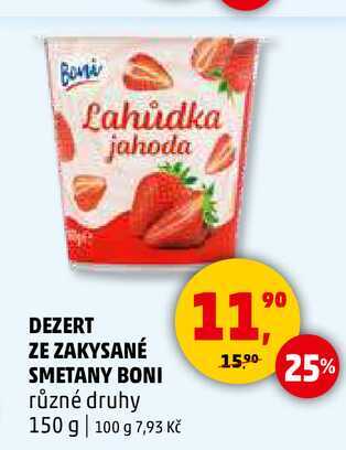 DEZERT ZE ZAKYSANÉ SMETANY BONI, 150 g 