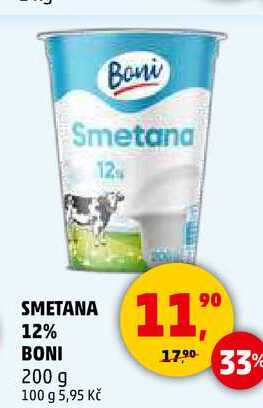 SMETANA 12% BONI, 200 g