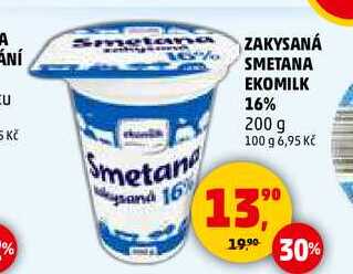 ZAKYSANÁ SMETANA EKOMILK 16%, 200 g