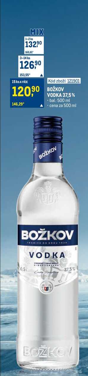 BOŽKOV VODKA 37,5% 500 ml