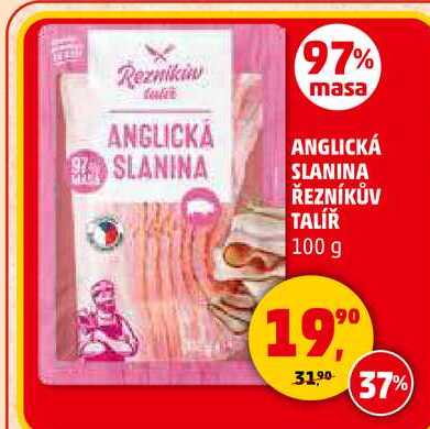 ANGLICKÁ SLANINA ŘEZNÍKŮV TALÍŘ, 100 g 