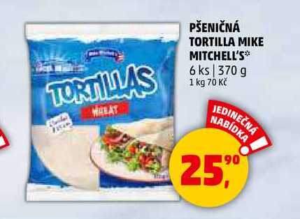 PŠENIČNÁ TORTILLA MIKE MITCHELL'S, 370 g