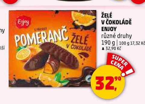 ŽELÉ V ČOKOLADE ENJOY, 190 g