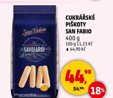 CUKRÁŘSKÉ PIŠKOTY SAN FABIO, 400 g