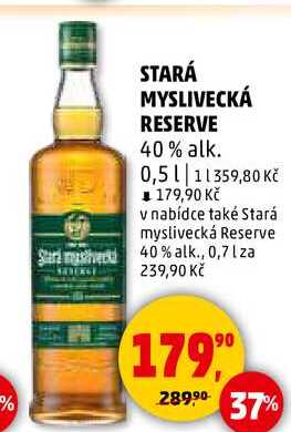 STARÁ MYSLIVECKÁ RESERVE, 0,5 l